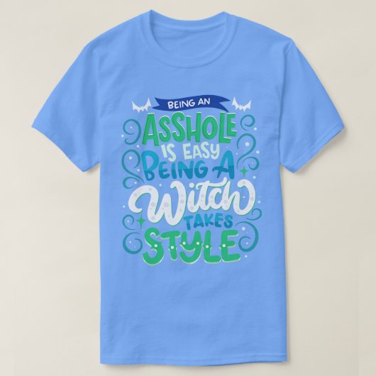 Een heks is een stijf halloween t-shirt (Design voorkant)