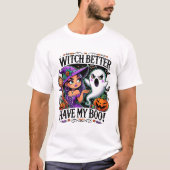 Een heks kan beter boe hebben | Halloween Vibes Sp T-shirt (Voorkant)
