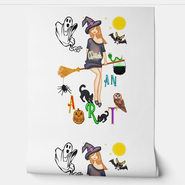 Een heks kunst behang (Afrollen)
