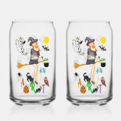 Een heks kunst blikvorm glas (Voorkant)