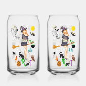 Een heks kunst blikvorm glas (Achterkant)