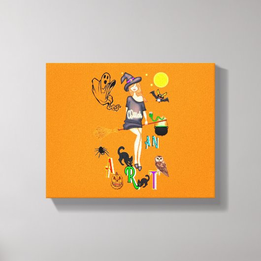 Een heks kunst canvas afdruk (Voorkant)