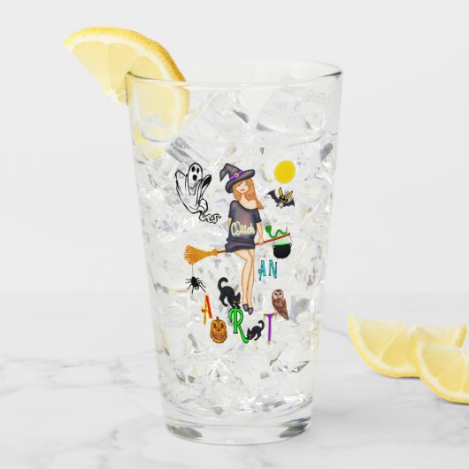 Een heks kunst glas (Voorkant ijs)