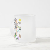 Een heks kunst matglas koffiemok (Voorkant links)