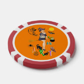 Een heks kunst poker chips (Enkel)