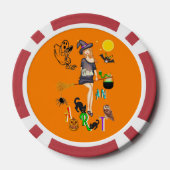 Een heks kunst poker chips (Achterkant)