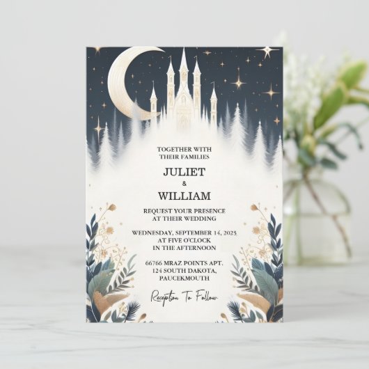 Een heks magische droom mystieke sterren maan brui kaart (Staand voorkant)