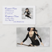 Een heks met Visitekaartjes uit de ruimte (Voorkant / Achterkant)