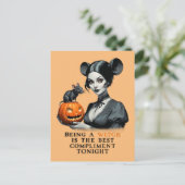 Een heks zijn is het beste compliment vanavond. briefkaart (Staand voorkant)