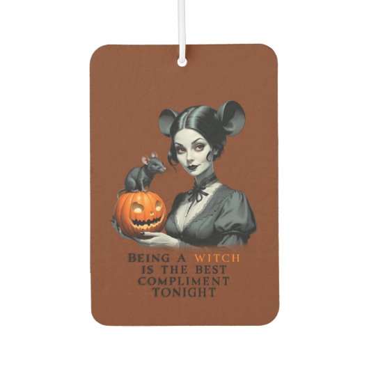 Een heks zijn is het beste compliment vanavond. luchtverfrisser (Voorkant)