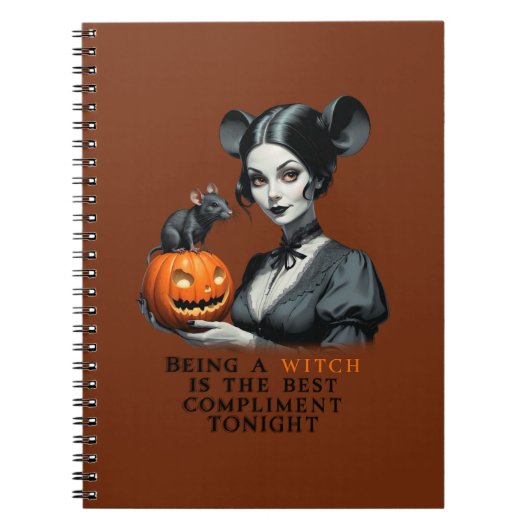 Een heks zijn is het beste compliment vanavond. notitieboek (Voorkant)