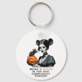 Een heks zijn is het beste compliment vanavond. sleutelhanger (Voorkant)