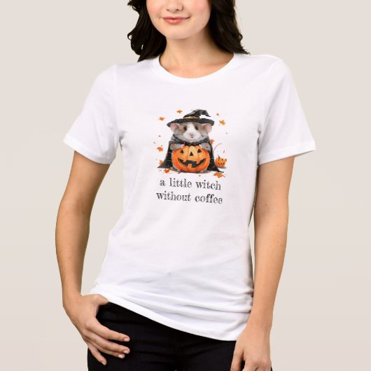 Een heks zonder koffie Tri-Blend shirt (Voorkant)