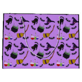 Een Heksen Gereedschap Patroon Gift Bag Groot Cadeauzakje (Achterkant)