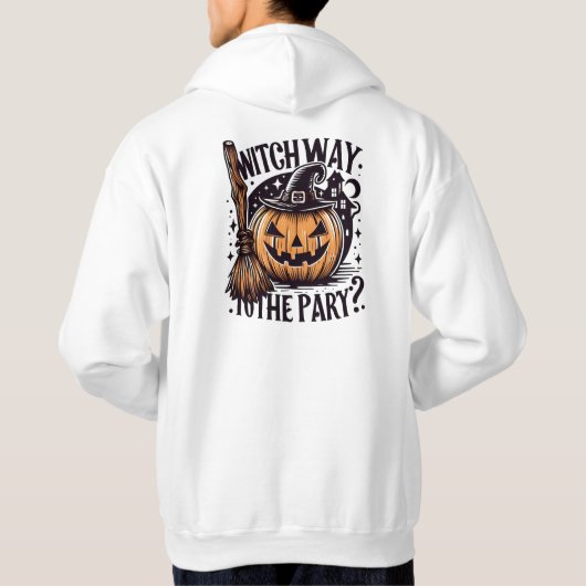 Een heksenpad naar het feest? hoodie (Achterkant)