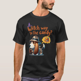 Een heksenpad naar het snoep? Grappig Halloween T-shirt