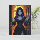 Een hekserig Halloweenfeest is aan het brouwen Kaart (Staand voorkant)