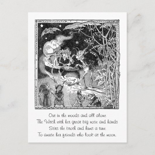 Een hekstok voor bosvrienden briefkaart (Voorkant)