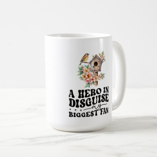 Een held in vermomde Mok (Voorkant rechts)