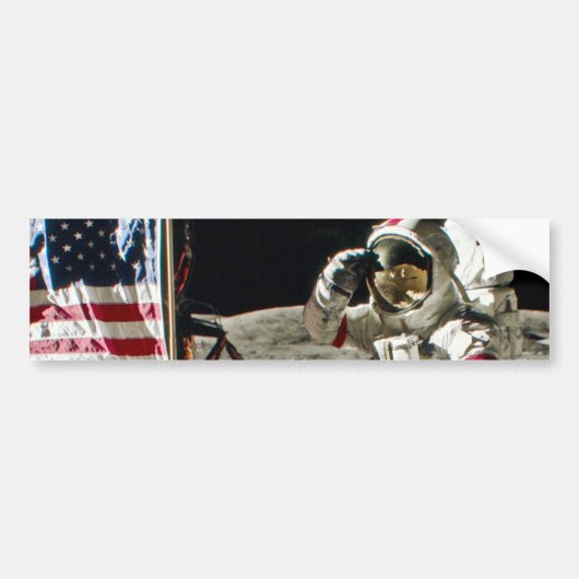 Een heldengroet van Apollo 17 Bumpersticker (Voorkant)