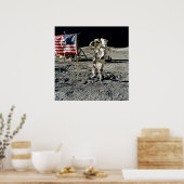 Een heldengroet van Apollo 17 Poster (Keuken)