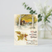 Een helder en gelukkig kerstfeest feestdagenkaart (Staand voorkant)