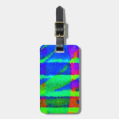 Een helder en kleurrijk Abstract Bagagelabel (Voorkant verticaal)