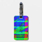 Een helder en kleurrijk Abstract Bagagelabel (Achterkant verticaal)