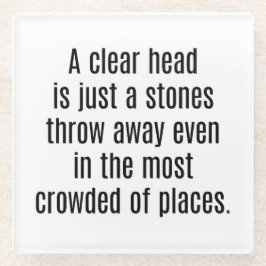 Een helder hoofdglas Onderzetter Glazen Onderzetter