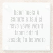 Een helder hoofdglas Onderzetter Glazen Onderzetter (Achterkant)