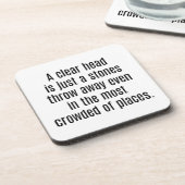 Een helder hoofdplastic Onderzetter (Linkerzijde)