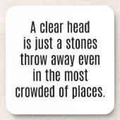 Een helder hoofdplastic Onderzetter (Voorkant)