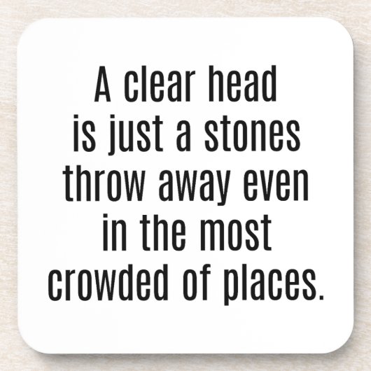 Een helder hoofdplastic Onderzetter (Voorkant)