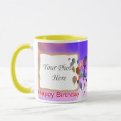 Een helder nieuw 2-foto-Lijst op Birthday Mok (Links)