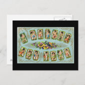 Een helder nieuwjaar feestdagenkaart (Voorkant / Achterkant)