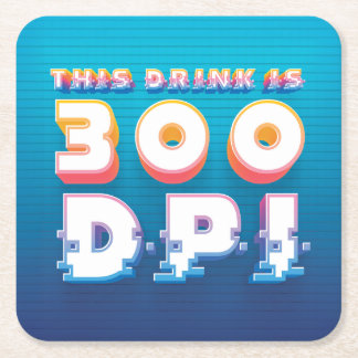 Een helder, retro-digitaal coasters kartonnen onderzetters