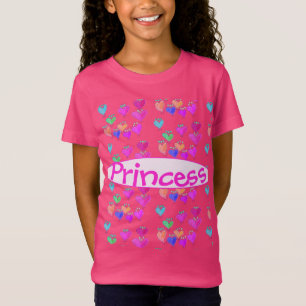 Een helder roze Princess Heart T-shirt