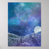 Een helder winternacht Poster (Voorkant)