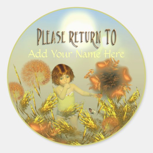 Een helderdere dag Bookplate Ronde Sticker (Voorkant)