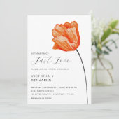 Een heldere bloem houdt gewoon van minimalistische kaart (Staand voorkant)