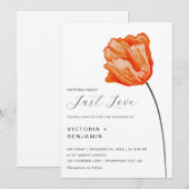 Een heldere bloem houdt gewoon van minimalistische kaart (Voorkant / Achterkant)