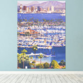 Een heldere dag in San Diego Canvas Afdruk (Insitu (Houten vloer))
