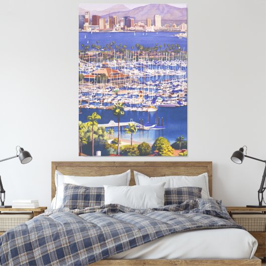 Een heldere dag in San Diego Canvas Afdruk (Insitu (Slaapkamer))