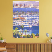 Een heldere dag in San Diego Canvas Afdruk (Insitu (Woonkamer))
