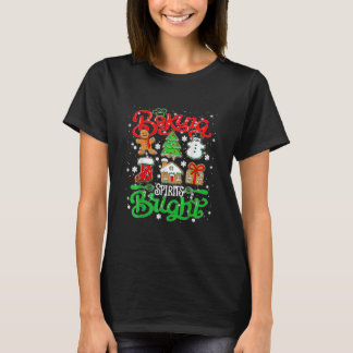 Een heldere, donut-kerst t-shirt