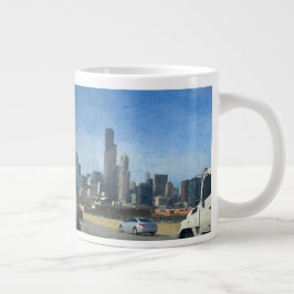 Een heldere drive Chicago Jumbo Coffee Mok