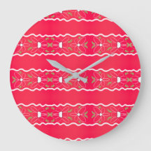 Een heldere, Floral ontworpen klok