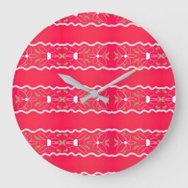 Een heldere, Floral ontworpen klok