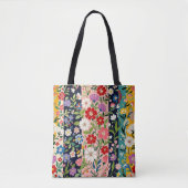 Een heldere frisse bloemige boodschappentas. tote bag (Voorkant)