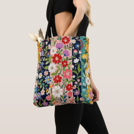 Een heldere frisse bloemige boodschappentas. tote bag